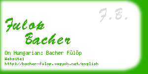 fulop bacher business card
