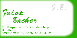 fulop bacher business card